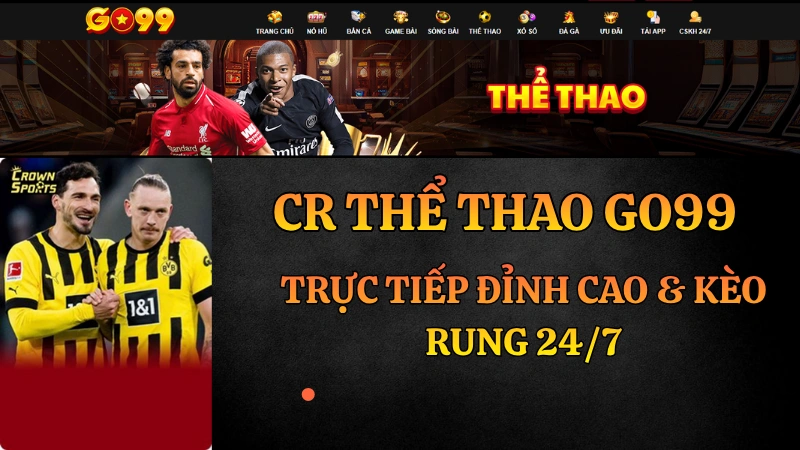 CR Thể Thao GO99: Theo Dõi Livestream & Soi Kèo Rung Thời Gian Thực